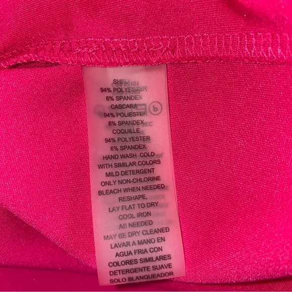 Vince Camuto Sheath Dress Fuchsia Pink Scalloped Hem & Cutout Neckline - Picture 5 of 6